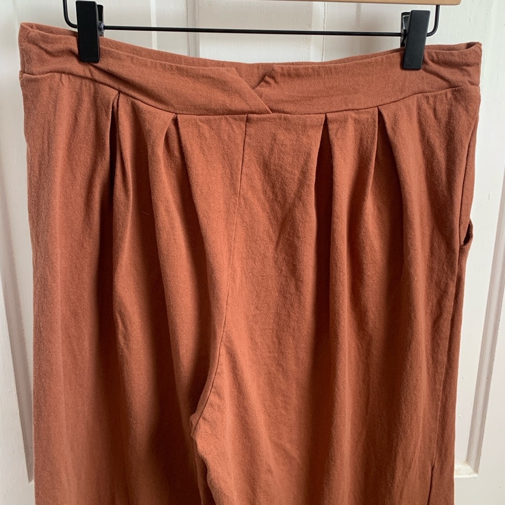 Free People Beach Wide Leg Crop Pants Large Cinnamon Brown - Picture 4 of 5